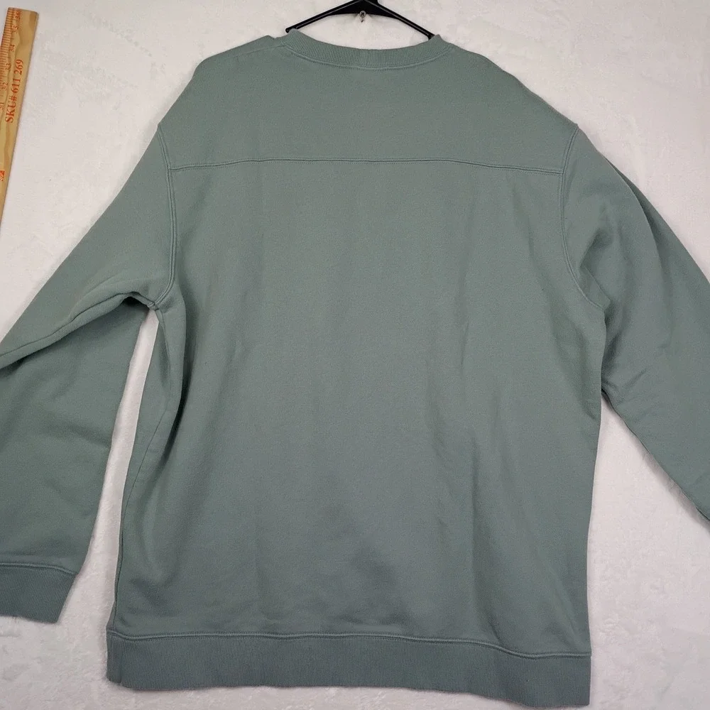 Columbia Sportswear Mens XXL Sage Green Crewneck Sweatshirt Fleece Pullover Logo